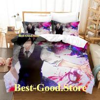 Tokyo Ghoul Touka Kirishima Bedding Set Printed With Pillowcase Bed Duvet Cover Soft Single Double Queen Super King Size EU Single(135*200cm)3pcs