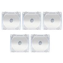 5pcs Double Disc Slim CDs DVDs Storage Case Make Of Recyclable PP Material Lightweight Portable Organizers Transparent Case 1