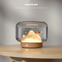 Snow Mountain Lamps for Aquarium Thickened Glass Fish Aquariums Mini Fishbowl Small Terrarium Tanks Bowl Aquatic Pet Decorate