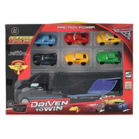 7Pcs / Box Pixar Cars Playthings Lightning McQueen Jackson Storm Mack Uncle Truck 1 : 55 Miniature Car Toy Children Birthday Present gray