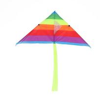 Vibrant Triangular Rainbow Kite Playset for Kids with 30M String; Perfect Outdoor Sports Toy
