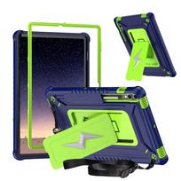 Armor Rugged Case For Samsung Galaxy Tab S10 Plus S9 Plus S9FE+ 12.4 inch S10+ S9+ Kids Safe Kickstand Tablet Cover With Belt Tab S9Plus 12.4inch