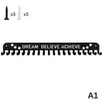 Key Hooks Tie Rack Home Office Decor Ideal Gift Metal Medal Display Rack With 20 Hooks Large Capacity Wall-mounted Storage Hooks