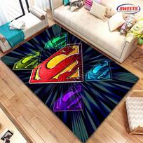 DC Superman Carpet Non-slip Bedroom Living Room Rug Durable Machine Washable Home Decor Floor Mat 40x60cm (16x24in)