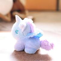Lovely Gradient Pony Plush Keychain Cartoon Colorful Dreamy Pony Doll Student Backpack Pendant Key Holder Gifts
