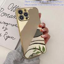 For iPhone 13 14 16 Pro Max Electroplate Bling Mirror Camera Protection Cover for iPhone 12 11 15 16 Pro Xs Max X Xr 7 8 for iPhone11Pro gray