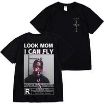 Cactus Jack Tshirt High Quality Cotton Unisex Women LOOK MOM I CAN FLY Tee ASTROWORLD Hip Hop Short Sleeve Tshirts Tops 80550 S