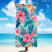 Floral Paradise Beach Towel: Dive into Summer Vibes! Suitable for towels, bath towels, beach towels W30*H60(CM)