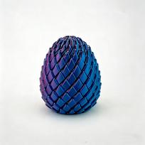 Funny 3D Printed Dragon Egg Spinning Fidget Toy Stress Relief Decompression Puzzle Figurine Fingertip Toy for Adults Kids Gifts mėlyna