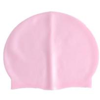 Swim Cap Elastic Put on Hair for Silicone Swimcap Long Easily Silicone Training rožinė