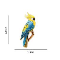 1/4Pcs Colorful Parrot Metal Badge Enamel Bird-Shaped Brooch Waist-Cinching Fixed Bag Decor Clothing Accessory  Jewelry