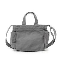 Japanese Retro Canvas Tote Bag Large Capacity Fashiable and Versatile Commuting Shoulder Bag Multi Pocket Handbag for Students pilka spalva