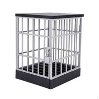 Phone Prison with Padlock Keyed Lock Box Lockable for Families, Students, Desk, Classroom, pilka spalva