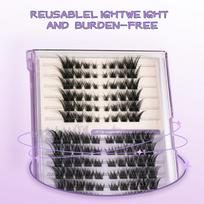 Two styles false eyelashes lazy trilogy segmented 118 flowers 13 rows wholesale natural A57 juoda