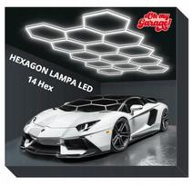 14 x Hexagon Led Honeycomb Lamp Lighting Panel Workshop Garage 6500K