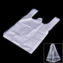 52 vnt. 20*30 cm plastikiniai marškinėlių mažmeninės prekybos pirkinių prekybos centro maišeliai su rankenomis pakavimui,