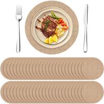 Burlap Round Jute Placemats - Decorative Table Mats Custom Shape & Size beige
