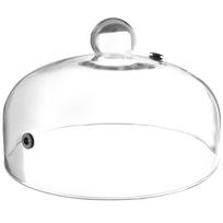Wide glass dome for smoking food on a plate with a hole of 260 mm diameter Hendi 199664