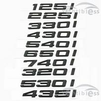 Senos Raidės Skaičiai 730Li 740Li 745Li 750Li 760Li 740iL 750iL 740Ld ABS Emblema THE 7 Serijos Automobilio Bagažinės Pavadinimo Plokštelė Lipdukas M 1.5x4.5cm matinė juoda spalva
