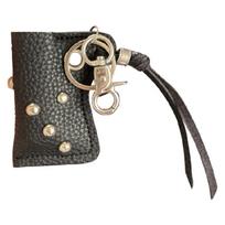 Portable Lighter Pouch PU Leather Lighter Sleeve Keychain Hanging Decoration Waist Cord Key Holder Outdoor Accessories juoda
