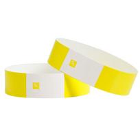 100 Pcs Paper Tyvek Wristbands Waterproof Party Disposable Wristbands Swimming Multipurpose Bracelets ID Wrist Bands geltona