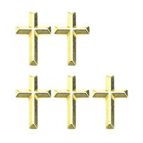 5pcs Chic Crucifix Brooch Badge Unisex Lapel Pin Fashion Accessory for Weddings Parties and Religious Ceremonies