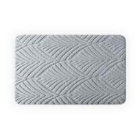 Comfortable Absorbent Jacquard Bathroom Rug Non-slip Thickened Bath Mat Soft Plush Kitchen Carpet Laundry Room 15.75x23.62 in pilka