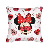 Mickey Minnie Mouse Square Pillow Cases Cartoon Cushion Cover Vintage Zippered Decorative Pillowcover for Home 45x45cm 30cmx30cm