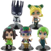 5Pcs Anime JoJo's Bizarre Adventure Figure Kujo Jotaro Star Platinum PVC Action Figure Boxed Kids Collectible Model Doll Gift No box black