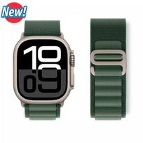 Strap for Apple Watch Band Ultra 3 2 49mm 46mm 45mm 44mm 42 40 41 2025 Trail Alpine Loop Correa Bracelet iWatch Series 11 10 SE 40 41 42(S10 11)MM žalia