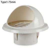 Ducting Ventilation Grilles Vents Waterproof Cap Vent Outlet Cover Exterior Wall Air Vent Type1-75mm