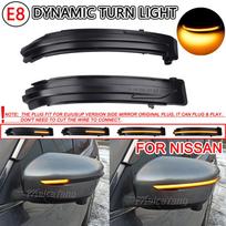 Dinaminis posūkio signalas Nissan X-Trail T32 Qashqai J11 Murano Z52 Navara NP300 Pathfinder Juke LED posūkio signalo žibintai veidrodėlyje black