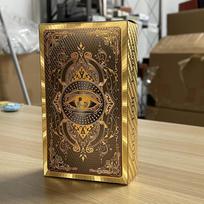 Auksu padengta folija Tarot kortų žaidimas Ispanų Anglų Dvigalvis Būrimo Denis su Vadovu Pranašystės Orakulo Skaitymo Rinkinys Pradedantiesiems