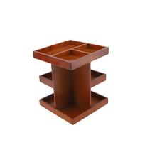 Perfume Shelf Perfume Stand 360° Rotating Large Capacity Wood Cologne Organizer for Watches Jewellery Car Keys