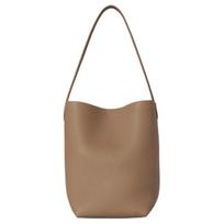 The Row Small N/S Park Tote Bag Dark Taupe Women Tote_bags Tan W1314-L129-DAT Basic Set (Bag+Dust Bag)