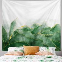 VIKAMA Monet Impressionist Water Lilies Tapestry with Oil Painting Texture for Bedroom Headboard Feature  Wall  Art  Decoration 74x94cm(29x37in)