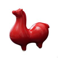 Figūrėlė Keraminė Arklių Statulėlė Moderni Kolekcija Ornamentas Skulptūra Knygų Lentynai Namų Biurui Red Head up