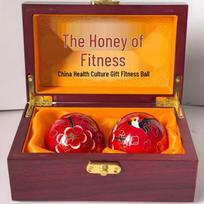 Baoding Health Hand Balls, Blue Dragon Phoenix Design