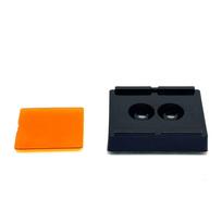 2 Holes Dental Shading Light Box Composite Resin Mixing Well Light-proof Storage Hading Color Toning Case Dentist Material