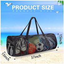 Large Mesh Dive Bag with Zipper Pocket for Snorkeling Gear 94x38x38 cm juoda