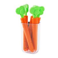 5Pcs Cute Carrot Design Food Sealing Clips Cereal Vegetable Coffee Bag Clips Anti-Slip Teeth Sealer Clips for Kitchen And Home 5pcs
