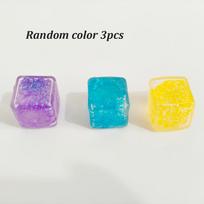 34PCS Ice Cube Squishy Toy, Soft Slow Rebound Stress Balls, Creative JellySqueezeToys for Halloween Thanksgiving Christmas Gift šviesiai pilka spalva
