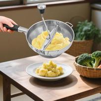 Stainless Steel Masher Food Grade Manual Potato Ricer Press With 3 Replaceable Grinding Discs Shredder For Garlic Fruit Puree CN