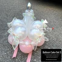 GIANT DIY Birthday Cake Balloon Photo Prop for Kids' Parties gray
