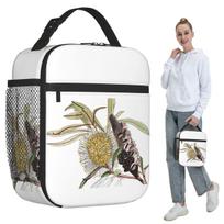 Banksia Flower Pod Australian Flora Yellow Insulated Lunch Bag for Women Office Cooler Thermal Food Box Tote Lunch Boxes One Size
