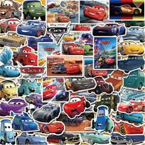 10/30/50pcs  Cartoon McQueen Cars Stickers Waterproof Decals DIY Decals DIY Stationery Guitar Fridge Cool Cartoon Sticker gray