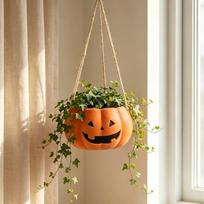 Plastic Halloween Flower Pot Succulents Swing Pumpkin Plant Basket  Cafe Decorations Style 1