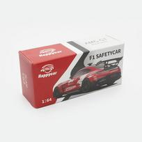 Prieš Happycar Hc 1/64 F1 Saugos automobilio Metalinis modelis – Riboto leidimo lydinio Oficiali saugos transporto priemonė Formulės 1 lenktynių trasai gray