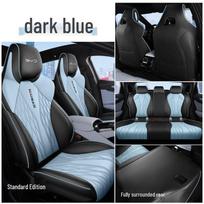 BYD Seal Full Leather Universal Car Seat Cover - Four Seasons Coverage Seal Integrated Special Edition tamsiai mėlyna spalva