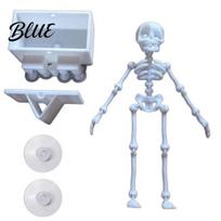 Baisūs gėlavandenių akvariumų priedai Helovino šokantis skeletas Burbuliukų varomas judančių sąnarių skeletas Unikalios dovanos žuvų mėgėjams Ornamentas gray